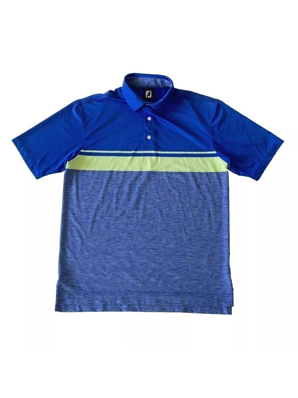 FootJoy FJ Golf Polo Shirt Mens L Blue Short Sleeve